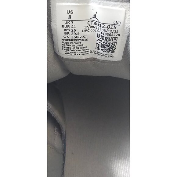 Air Jordan 12 Retro Sneakers Size 8 Mens White & Grey Basketball Shoes Durable - Picture 11 of 11